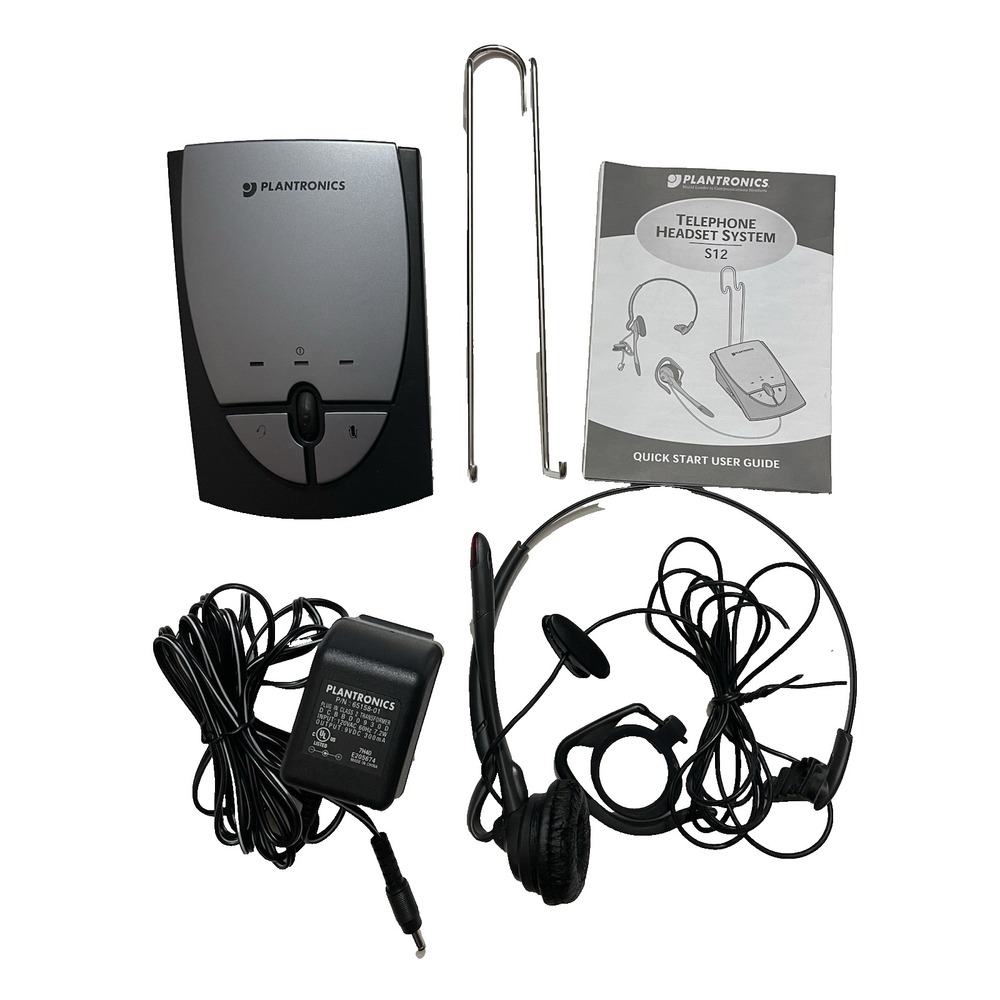 Plantronics S12 Professional‎ Office Telephone Headset System for Desk Phone